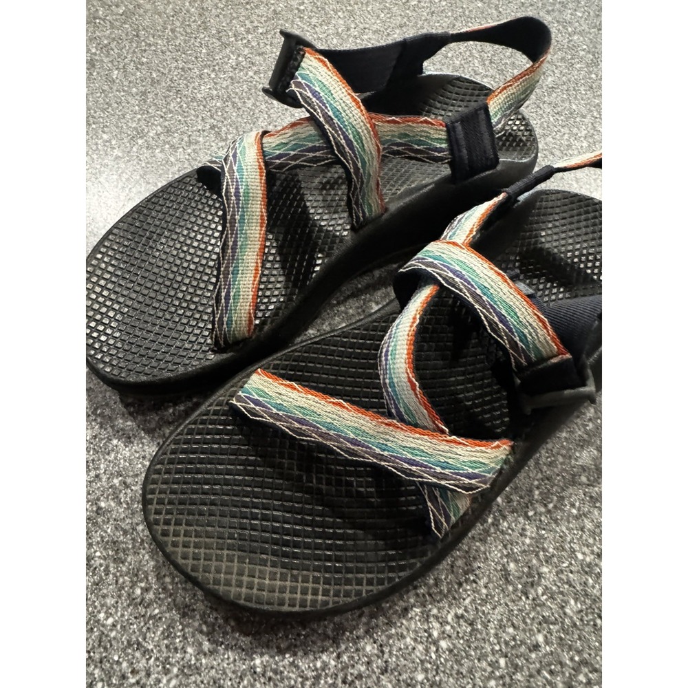 Chaco 7 Buckle Woven Strap Sandals in Prisim rainbow SB25